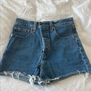 Levi's Blue High Waist Women Shorts
